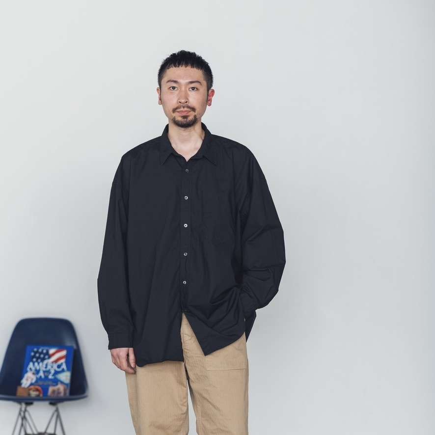 REGULAR WIDE SHIRT-BROAD BLACK - CATTA/カッタ公式オンラインストア