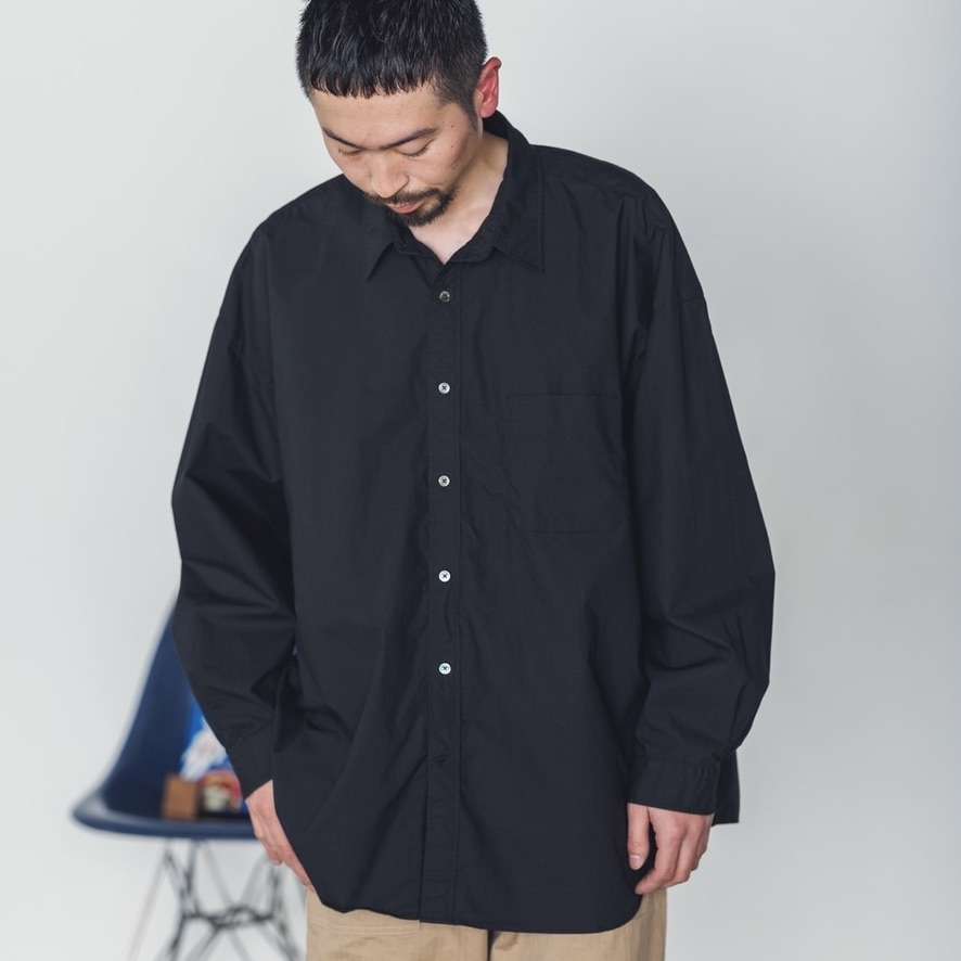 REGULAR WIDE SHIRT-BROAD BLACK - CATTA/カッタ公式オンラインストア